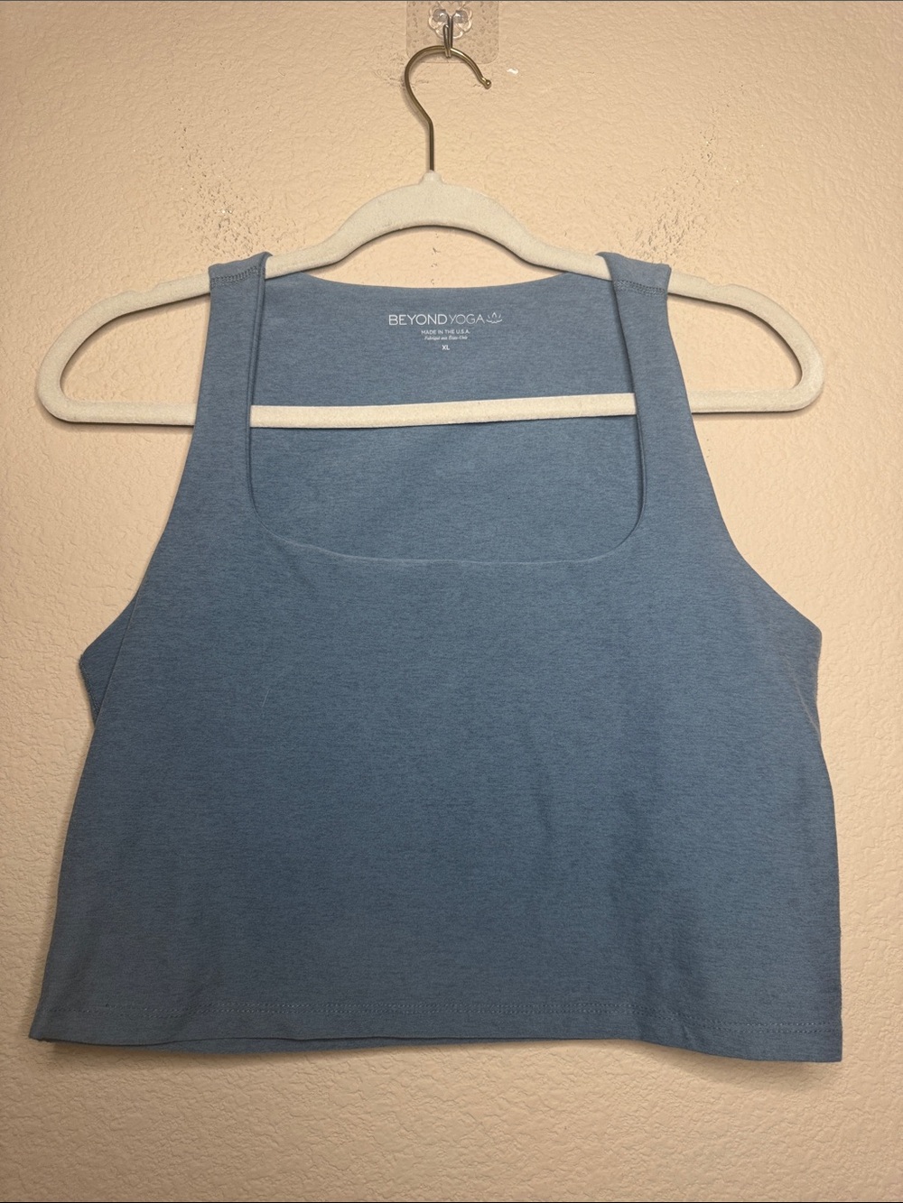 Beyond Yoga Square Neck Space Dye Crop Top Size Extra Large